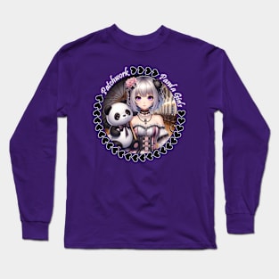 Patchwork Panda Girls Long Sleeve T-Shirt